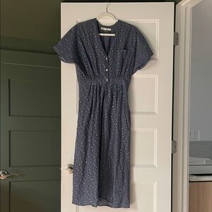 Christy Dawn Blue Floral Midi Dress